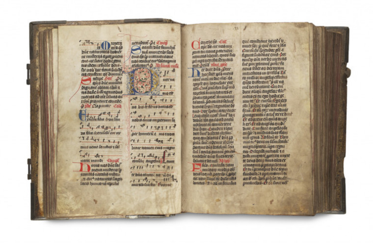 Messbuch mit Antiphonarium. - Lateinische Handschrift auf Pergament